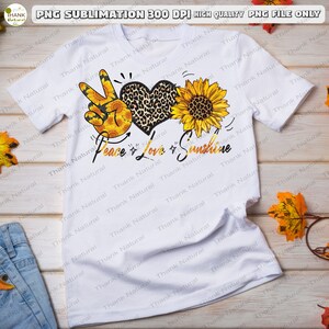 Peace love Sunshine sublimation designs, Sunflower leopard, Sublimation download - Sunflower png - Peace Love Sunshine Clip art