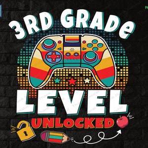 3.Klasse Stufe freigeschaltet PNG, Erste Klasse Png, Zurück in der Schule, Spiel am 3.Grad, Gamer Schüler, 1st Schultag, Gamer zurück in der Schule