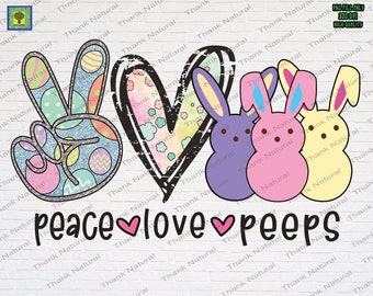 Peace love peeps Sublimation, Happy Easter peeps png design, Easter Design, Sublimation Easter Design, Cute Easter bunnies png file