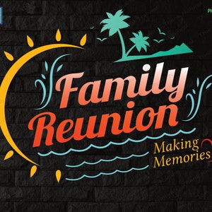 Familientreffen im Sommer, die Erinnerungen machen png, Sublimationsdesign, Strandsommer, Familienreise, Florida, Hawaii, Palme, T-Shirt Design Digital