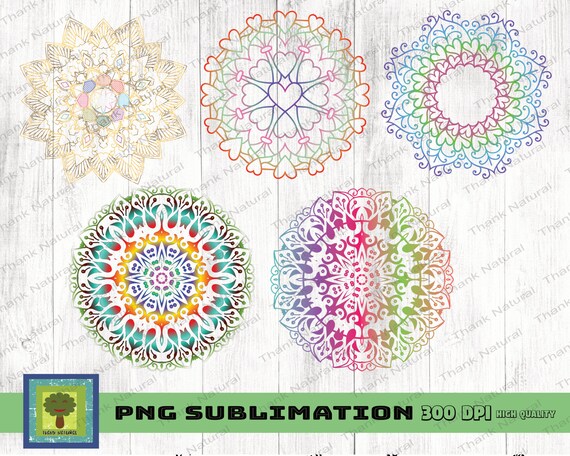 Download 5 Mandala Bundles Pack Sublimation Designs Png File Etsy