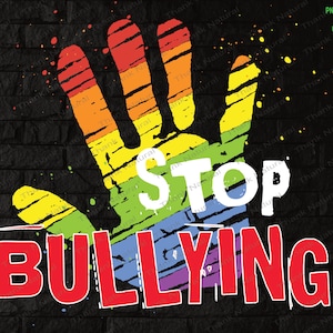 Stop Bullying Awareness Anti Bully Equality Novelty Hand Print PNG, Sublimation Design Download, anti-bullying, Cyber Bully, Bullying png