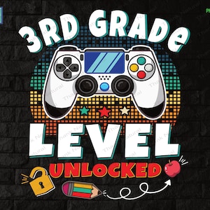 3.Klasse Stufe freigeschaltet PNG, Erste Klasse Png, Zurück in der Schule, Spiel am 3.Grad, Gamer Schüler, 1st Schultag, Gamer zurück in der Schule
