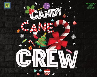Candy Cane Crew PNG, Christmas Sublimation Design, Digital Download, Christmas Tree, Funny Christmas Candy Cane Lover, Candy Lover