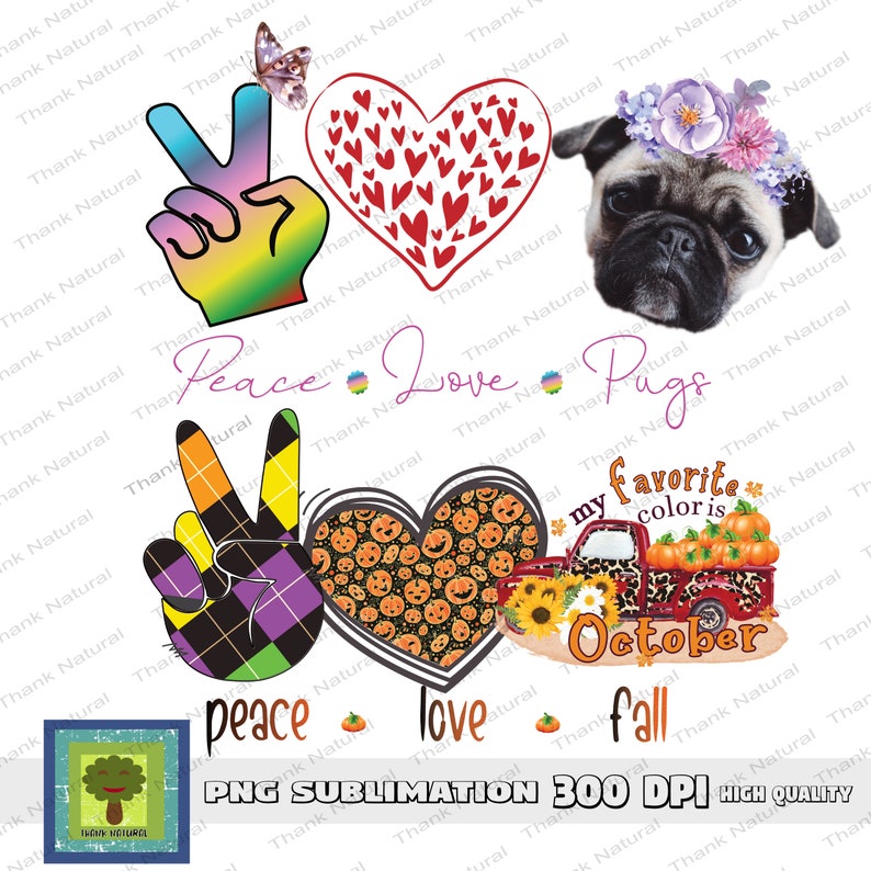 Download 16 Peace Love Bundle Set Sublimation Design Peace Love | Etsy