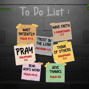 To Do List Christian bible verse quote Gifts Men Women Kids, Sublimation Design, Post It Christian Planner, Inspiration Motivation Saying