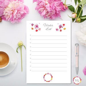 Winter List Silver Winter Todo List To Do List Planner Daily Planner INSTANT DOWNLOAD image 1