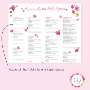 Supermarket List Flower Todo List Wish List Shopping Organizer Shopping Planner INSTANT DOWNLOAD image 3