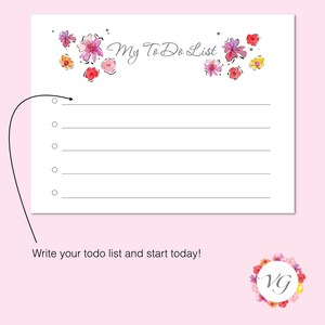 My Todo List Silver Flower Todo List To Do List Planner Agenda Giornaliera Daily Planner DOWNLOAD ISTANTANEO immagine 4