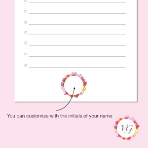 Don't Forget List Flower Todo List Wish List Shopping Organizer Shopping Planner DOWNLOAD ISTANTANEO immagine 3