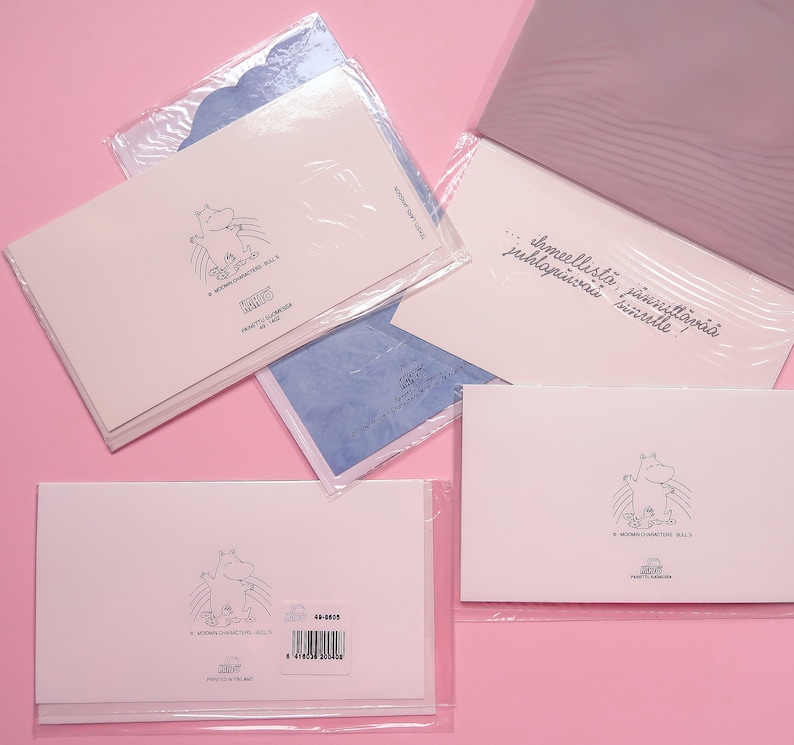Vintage Moomin postcards from the 90s and early 00s From Finland RARE