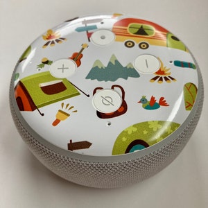 Camping Decal/Skin for Amazon Echo Dot 3rd Generation Alexa image 2