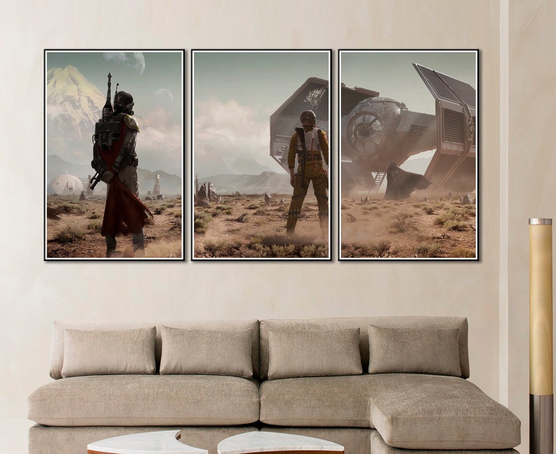 Star Wars Set Star Wars Canvas Art Star Wars Poster Game Room Decor Panel Wall Art Bedroom Decor Large Wall Art Large Canvas Atwork Set