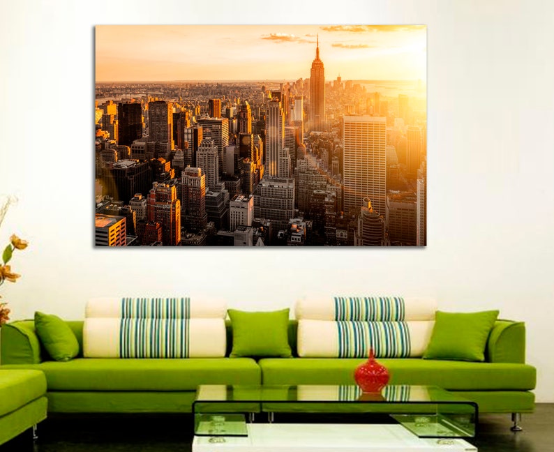 New York City Art Canvas Wall Decor Nyc Office Paint
