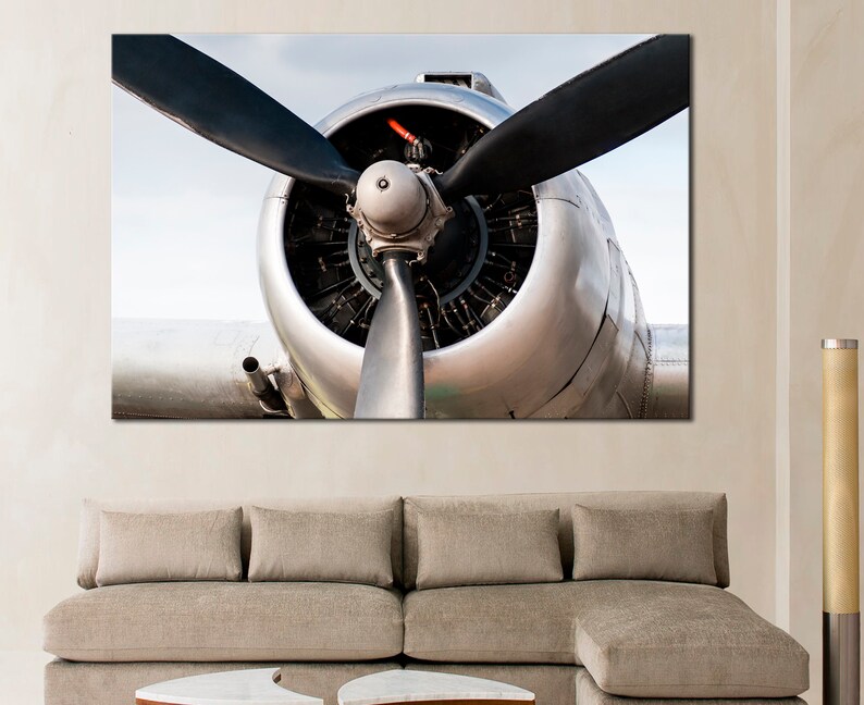Propeller Wall Art Decor Canvas Print Poster Aviation