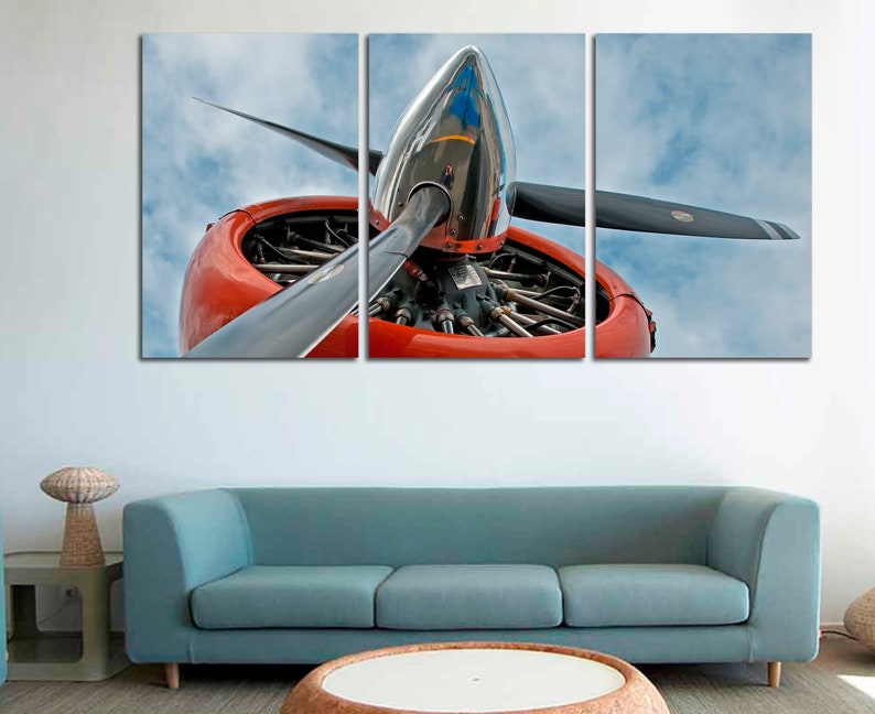 Airplane Wall Art Decor Poster Canvas Panels