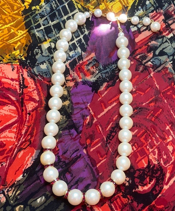 Vintage Pearl & Garnet Choker