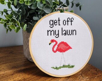 Flamingo cross stitch pattern PDF