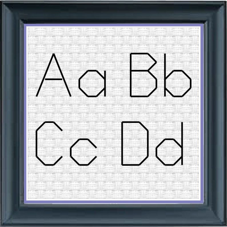 Backstitch Alphabet Pattern PDF | Etsy