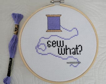 Sew What? Cross stitch pattern PDF