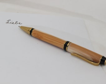 handmade executive ballpoint pen made of yew