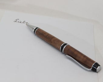 handmade executive ballpoint pen made of walnut wood