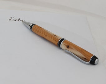 handmade executive ballpoint pen made of yew