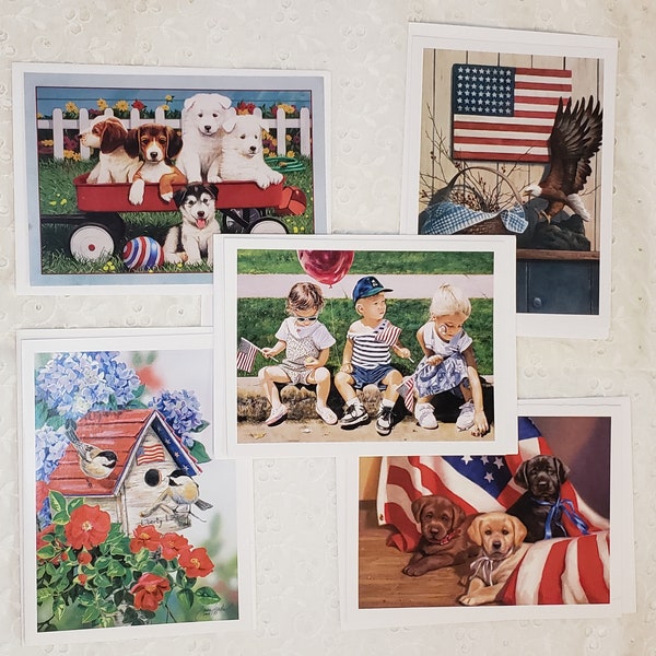 4th of July Americana vintage greeting cards