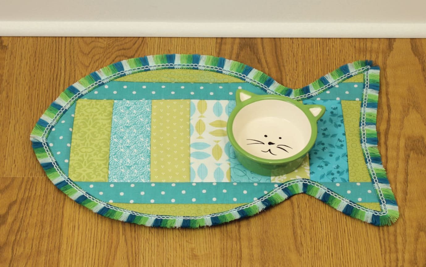Quilt As You Go Pet Placemat Fish for Cat by June Tailor Etsy