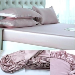 19MM Silk Fitted Sheet Set (Include 2 Silk Pillowcases)