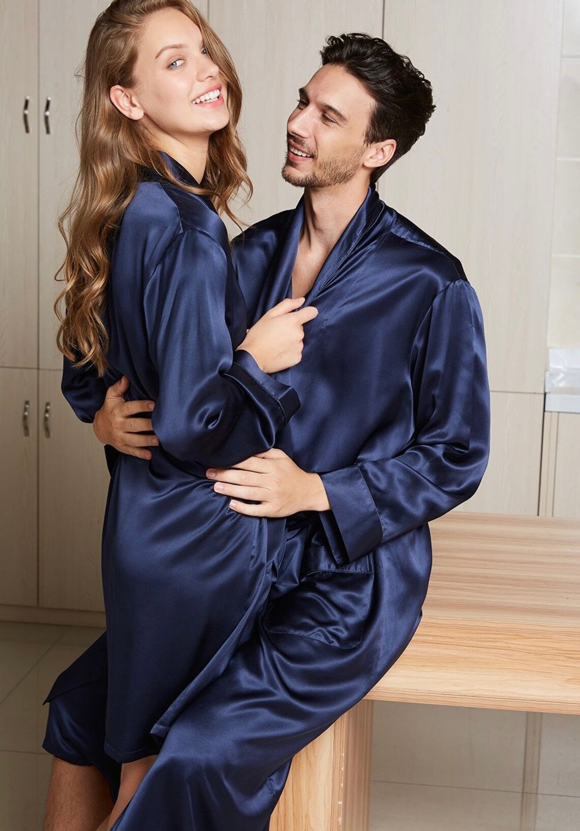 19MM Silk Couples Robes Matching Etsy
