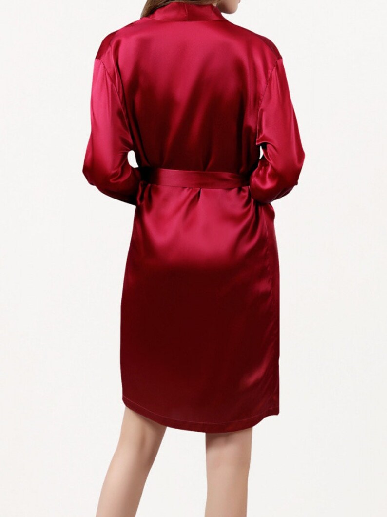 mid length satin robe