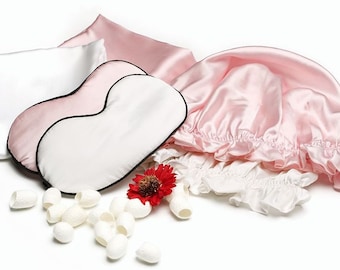 Limited Edition - 19MM Silk Beauty Sleep Set (Silk Pillowcase, Silk Hair Cap, Silk Eye Mask)