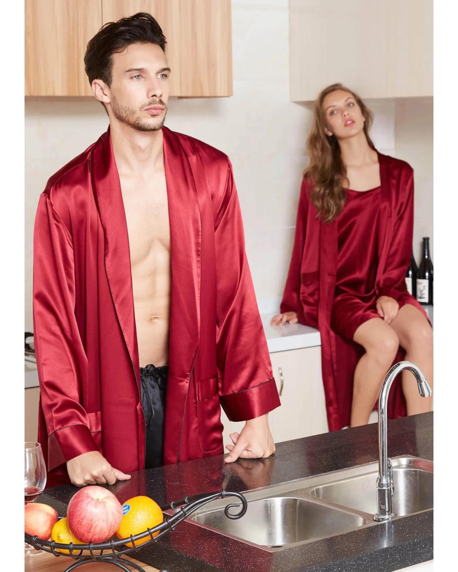 19MM Silk Couples Robes Matching Etsy