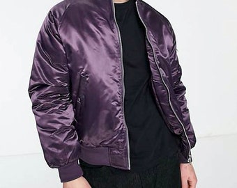 19MM Doubled Sided SILK Unisex Bomber Jacket/Outerwear - Color Options Available