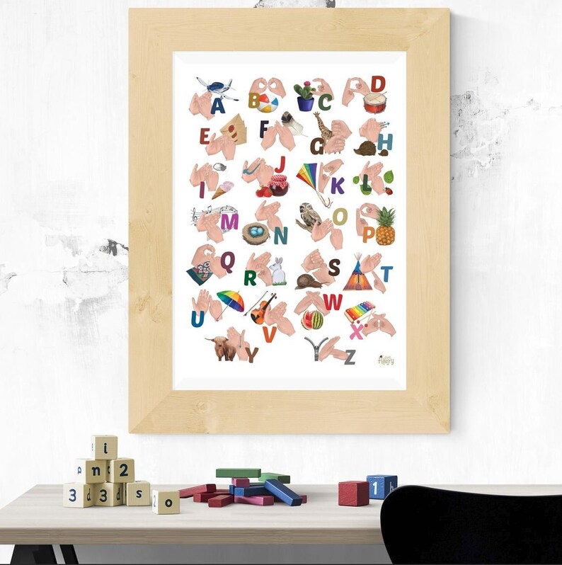 British Sign Language Poster Alphabet fingerspelling | Etsy