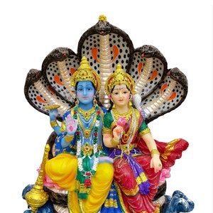 Vishnu Lakshmi Statue | God of Protector | Hindu Trinity | Hindu God Goddess | Lakshmi Goddess Statue | Goddess of wealth | Good fortune |