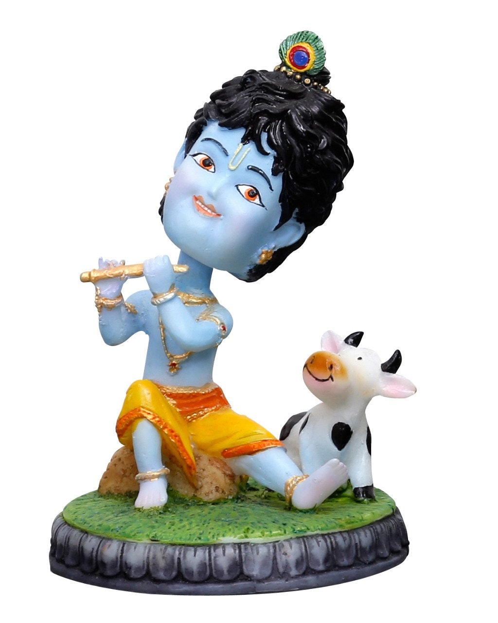 Cartoon Natkhat Baby Krishna playing Flute and Cow - Etsy Ireland Cartoon Natkhat Baby Krishna playing Flute and Cow - Etsy Ireland
