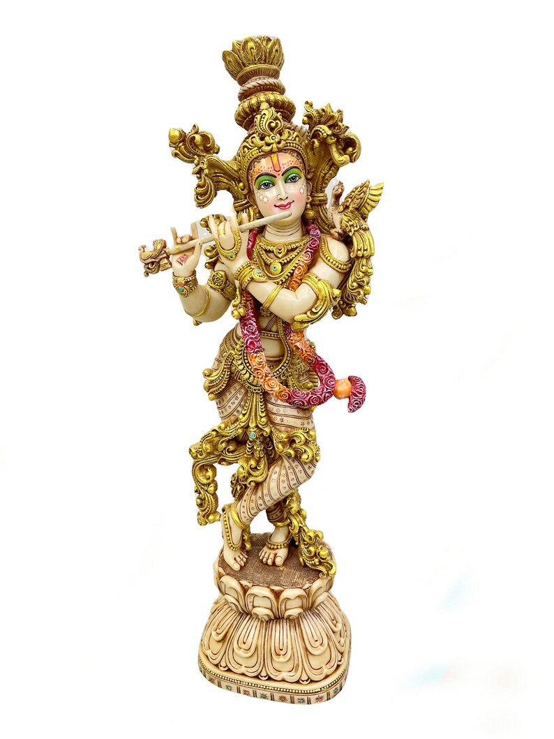 Krishna Statue 30 inch Lord Krishna Standing Krishna | Etsy
