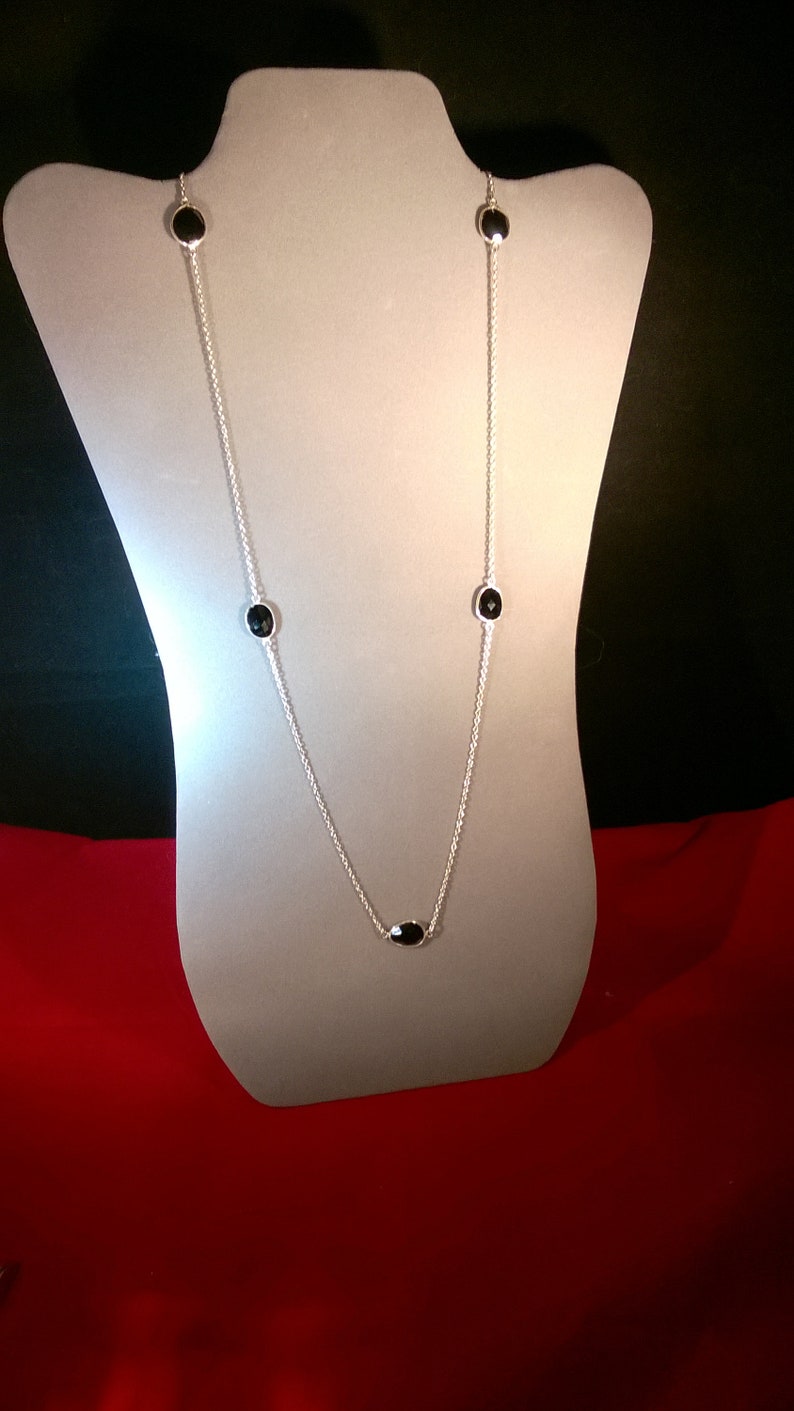 onyx station necklace