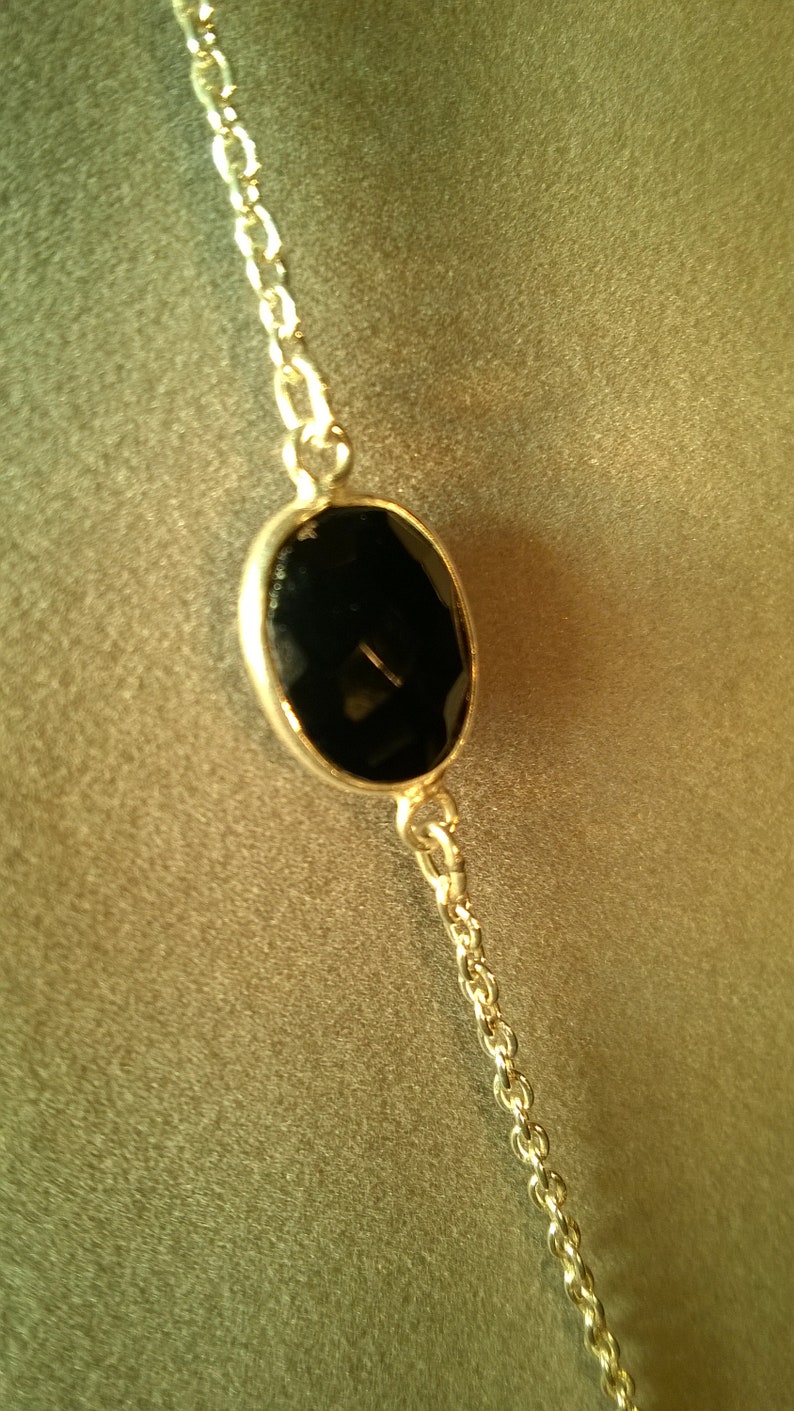 onyx station necklace