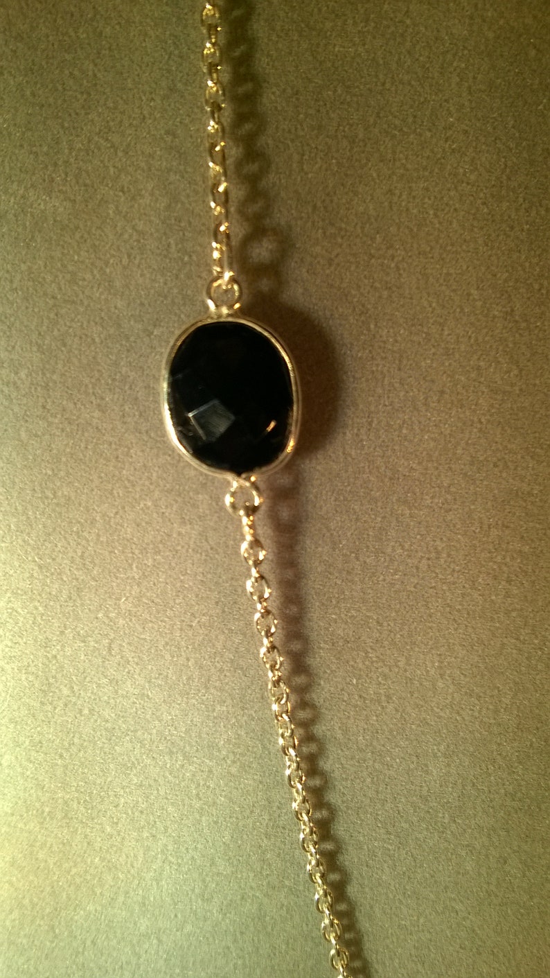 onyx station necklace