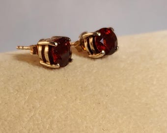 Sterling Silver madeira citrine stud earrings