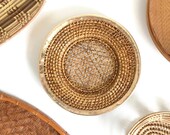Rattan Brass Plate Charger Wall Basket