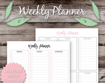 Floral Weekly Planner Printable - Etsy
