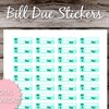 Bill Due Printable Stickers - Etsy