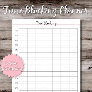 Time Blocking Printable