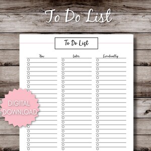 To Do List Printable