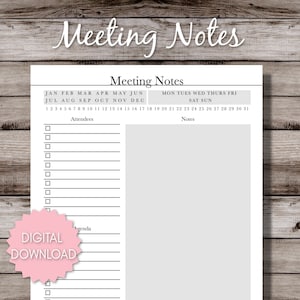 Meeting Agenda Printable