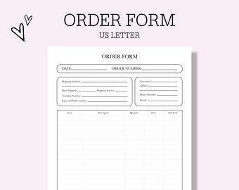 Order Form Printable